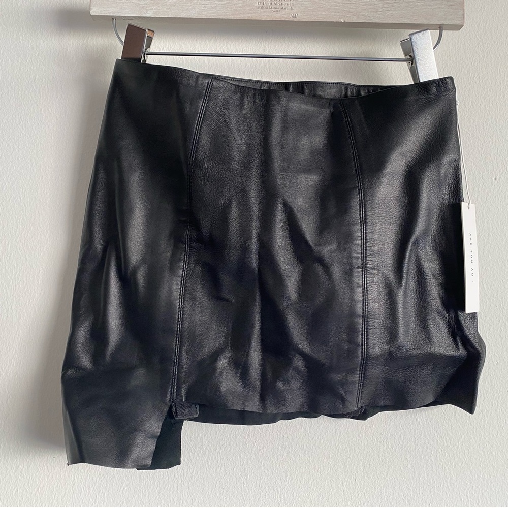 ARE YOU AM I AYAI Black Leather Skirt XS